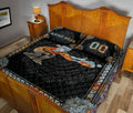 Ohaprints-Quilt-Bed-Set-Pillowcase-Mandala-Baseball-Softball-Girl-Catcher-Black-Custom-Personalized-Name-Number-Blanket-Bedspread-Bedding-3073-King (90'' x 100'')