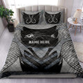 Ohaprints-Quilt-Bed-Set-Pillowcase-Fishing-Fisherman-Fish-Lover-Metal-Pattern-Fish-Bone-Custom-Personalized-Name-Blanket-Bedspread-Bedding-3256-King (90'' x 100'')