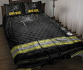 Ohaprints-Quilt-Bed-Set-Pillowcase-Black-Firefighter-Uniform-Firemen-Gift-Idea-Custom-Personalized-Name-Blanket-Bedspread-Bedding-3746-Throw (55'' x 60'')