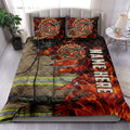 Ohaprints-Quilt-Bed-Set-Pillowcase-Fire-Firefighter-Uniform-Firemen-Gift-Idea-Custom-Personalized-Name-Blanket-Bedspread-Bedding-3747-King (90'' x 100'')