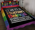 Ohaprints-Quilt-Bed-Set-Pillowcase-Lgbt-Pride-Rainbow-Human-Being-Gay-Lesbian-Transgender-Bisexual-Unique-Idea-Blanket-Bedspread-Bedding-1817-Throw (55'' x 60'')