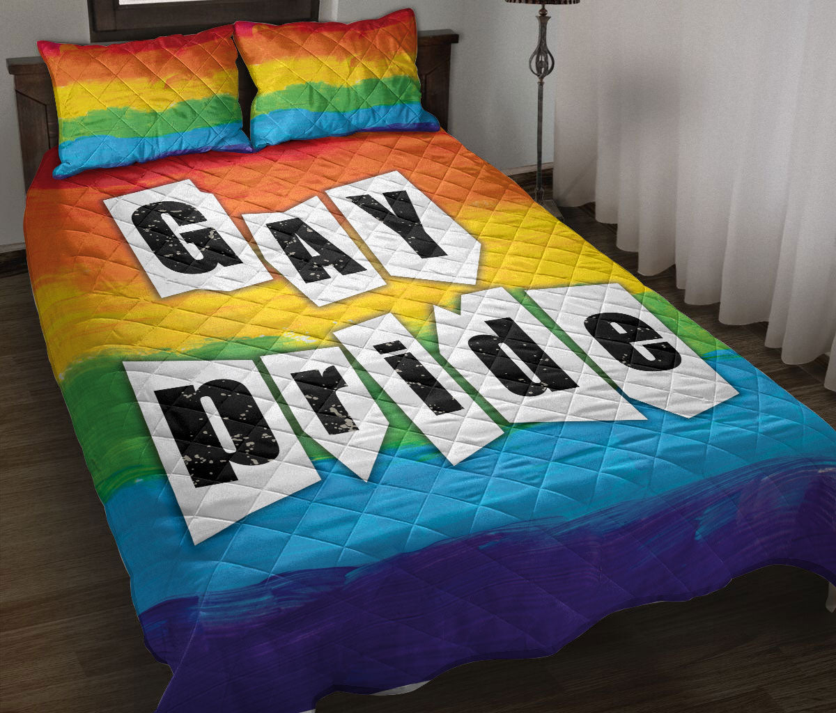 Ohaprints-Quilt-Bed-Set-Pillowcase-Gay-Pride-Lgbt-Rainbow-Housewarming-Unique-Gift-Idea-Blanket-Bedspread-Bedding-1940-Throw (55'' x 60'')