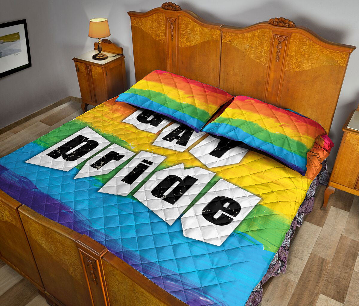 Ohaprints-Quilt-Bed-Set-Pillowcase-Gay-Pride-Lgbt-Rainbow-Housewarming-Unique-Gift-Idea-Blanket-Bedspread-Bedding-1940-Queen (80'' x 90'')