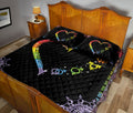 Ohaprints-Quilt-Bed-Set-Pillowcase-Lgbt-Pride-Rainbow-Heart-Mandala-Gay-Bisexual-Transgender-Lesbian-Symbol-Sign-Blanket-Bedspread-Bedding-2534-Queen (80'' x 90'')