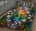 Ohaprints-Quilt-Bed-Set-Pillowcase-Rainbow-Skull-Flower-Boho-Trippy-Unique-Idea-Housewarming-Blanket-Bedspread-Bedding-1855-King (90'' x 100'')