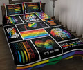 Ohaprints-Quilt-Bed-Set-Pillowcase-Patchwork-Love-Is-Love-Lgbt-Pride-Rainbow-Heart-Melting-Lips-Unique-Idea-Blanket-Bedspread-Bedding-1355-Throw (55'' x 60'')