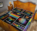 Ohaprints-Quilt-Bed-Set-Pillowcase-Patchwork-Love-Is-Love-Lgbt-Pride-Rainbow-Heart-Melting-Lips-Unique-Idea-Blanket-Bedspread-Bedding-1355-Queen (80'' x 90'')