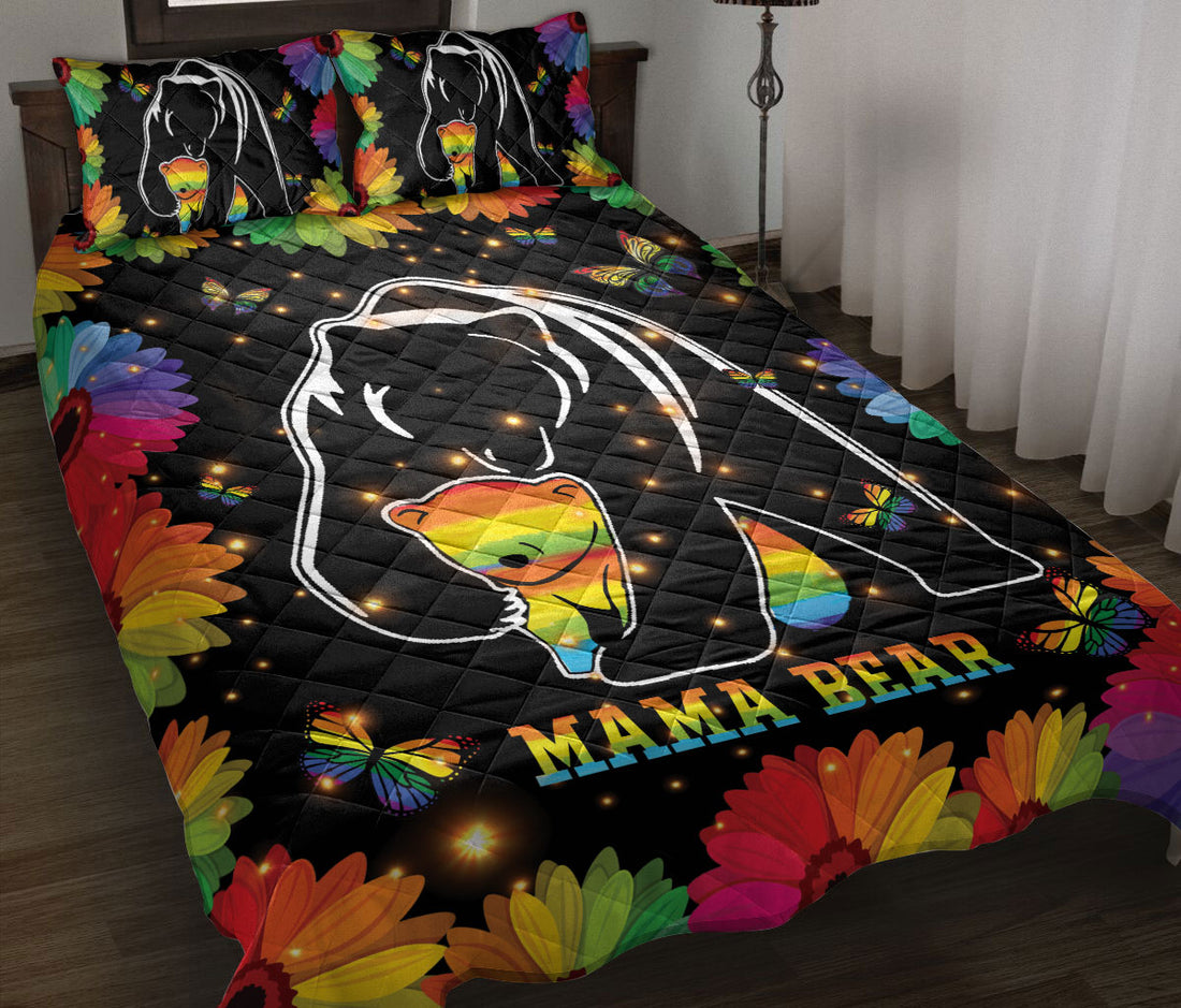 Ohaprints-Quilt-Bed-Set-Pillowcase-Mama-Bear-Rainbow-Sunflower-Lgbt-Pride-Support-Lgbt-Child-Unique-Idea-Blanket-Bedspread-Bedding-74-Throw (55'' x 60'')