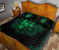 Ohaprints-Quilt-Bed-Set-Pillowcase-Death-Skull-Mandala-Pattern-Housewarming-Unique-Idea-Blanket-Bedspread-Bedding-1944-Queen (80'' x 90'')