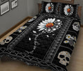 Ohaprints-Quilt-Bed-Set-Pillowcase-Skull-Daisy-You-Are-My-Sunshine-Flower-Skull-Unique-Idea-Blanket-Bedspread-Bedding-45-King (90'' x 100'')