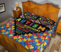 Ohaprints-Quilt-Bed-Set-Pillowcase-Autism-Awareness-Heart-Puzzle-Piece-Pattern-Gift-Idea-Blanket-Bedspread-Bedding-1420-Queen (80'' x 90'')