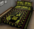 Ohaprints-Quilt-Bed-Set-Pillowcase-Softball-Girl-Player-Lover-Fan-Gift-Yellow-Custom-Personalized-Name-Number-Blanket-Bedspread-Bedding-2600-King (90'' x 100'')