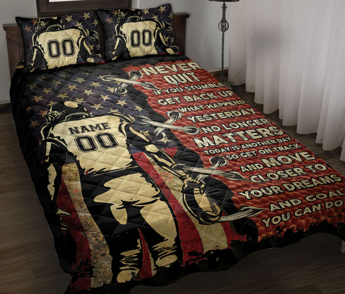 Ohaprints-Quilt-Bed-Set-Pillowcase-Football-Boy-America-Us-Flag-Player-Fan-Gift-Custom-Personalized-Name-Number-Blanket-Bedspread-Bedding-250-Throw (55'' x 60'')