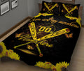 Ohaprints-Quilt-Bed-Set-Pillowcase-Sunflower-Black-Softball-Bat-Ball-You-Sunshine-Custom-Personalized-Name-Number-Blanket-Bedspread-Bedding-251-King (90'' x 100'')