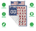 Ohaprints-Quilt-Bed-Set-Pillowcase-Hockey-Fan-Lover-Player-Posing-America-Us-Flag-Custom-Personalized-Name-Number-Blanket-Bedspread-Bedding-2602-Double (70'' x 80'')