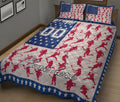 Ohaprints-Quilt-Bed-Set-Pillowcase-Lacrosse-Girl-Player-Fan-Gift-Posing-Us-Flag-Custom-Personalized-Name-Number-Blanket-Bedspread-Bedding-1423-King (90'' x 100'')