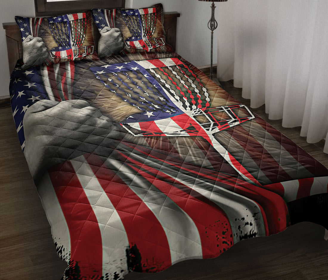 Ohaprints-Quilt-Bed-Set-Pillowcase-Patriotic-Frisbee-Disc-Golf-Player-Lover-Fan-Gift-America-Us-Flag-Blanket-Bedspread-Bedding-3044-Throw (55'' x 60'')