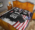 Ohaprints-Quilt-Bed-Set-Pillowcase-Softball-Baseball-Lover-Player-America-Us-Flag-Custom-Personalized-Name-Number-Blanket-Bedspread-Bedding-2358-Queen (80'' x 90'')