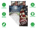 Ohaprints-Quilt-Bed-Set-Pillowcase-Football-Player-Lover-Gift-Ball-Helmet-Us-Flag-Custom-Personalized-Name-Number-Blanket-Bedspread-Bedding-2604-Double (70'' x 80'')