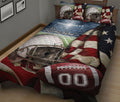 Ohaprints-Quilt-Bed-Set-Pillowcase-Football-Player-Lover-Gift-Ball-Helmet-Us-Flag-Custom-Personalized-Name-Number-Blanket-Bedspread-Bedding-2604-King (90'' x 100'')