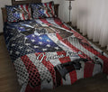 Ohaprints-Quilt-Bed-Set-Pillowcase-Patriotic-Golf-Player-America-Us-Flag-Golfer-Gift-Custom-Personalized-Name-Blanket-Bedspread-Bedding-845-Throw (55'' x 60'')