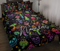 Ohaprints-Quilt-Bed-Set-Pillowcase-Hologram-Skull-Mushroom-Hippie-Hippy-Plant-Custom-Personalized-Name-Blanket-Bedspread-Bedding-3683-Throw (55'' x 60'')