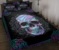 Ohaprints-Quilt-Bed-Set-Pillowcase-Hologram-Mandala-Skull-Skeleton-Unique-Idea-Custom-Personalized-Name-Blanket-Bedspread-Bedding-3684-Throw (55'' x 60'')