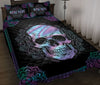 Ohaprints-Quilt-Bed-Set-Pillowcase-Hologram-Mandala-Skull-Skeleton-Unique-Idea-Custom-Personalized-Name-Blanket-Bedspread-Bedding-3684-Throw (55&#39;&#39; x 60&#39;&#39;)