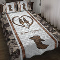 Ohaprints-Quilt-Bed-Set-Pillowcase-Western-Cowboy-Cowgirl-Couple-Horse-Lover-Custom-Personalized-Name-Blanket-Bedspread-Bedding-3777-Throw (55'' x 60'')