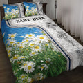 Ohaprints-Quilt-Bed-Set-Pillowcase-White-Daisy-Flower-Lover-3D-Print-Unique-Custom-Personalized-Name-Blanket-Bedspread-Bedding-3783-Throw (55'' x 60'')