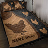 Ohaprints-Quilt-Bed-Set-Pillowcase-Chicken-Hen-Farm-Farmer-Vintage-Brown-Custom-Personalized-Name-Blanket-Bedspread-Bedding-3791-Throw (55&#39;&#39; x 60&#39;&#39;)