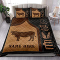 Ohaprints-Quilt-Bed-Set-Pillowcase-Cow-Cattle-Farmer-Farm-Brown-Custom-Personalized-Name-Blanket-Bedspread-Bedding-3793-King (90'' x 100'')