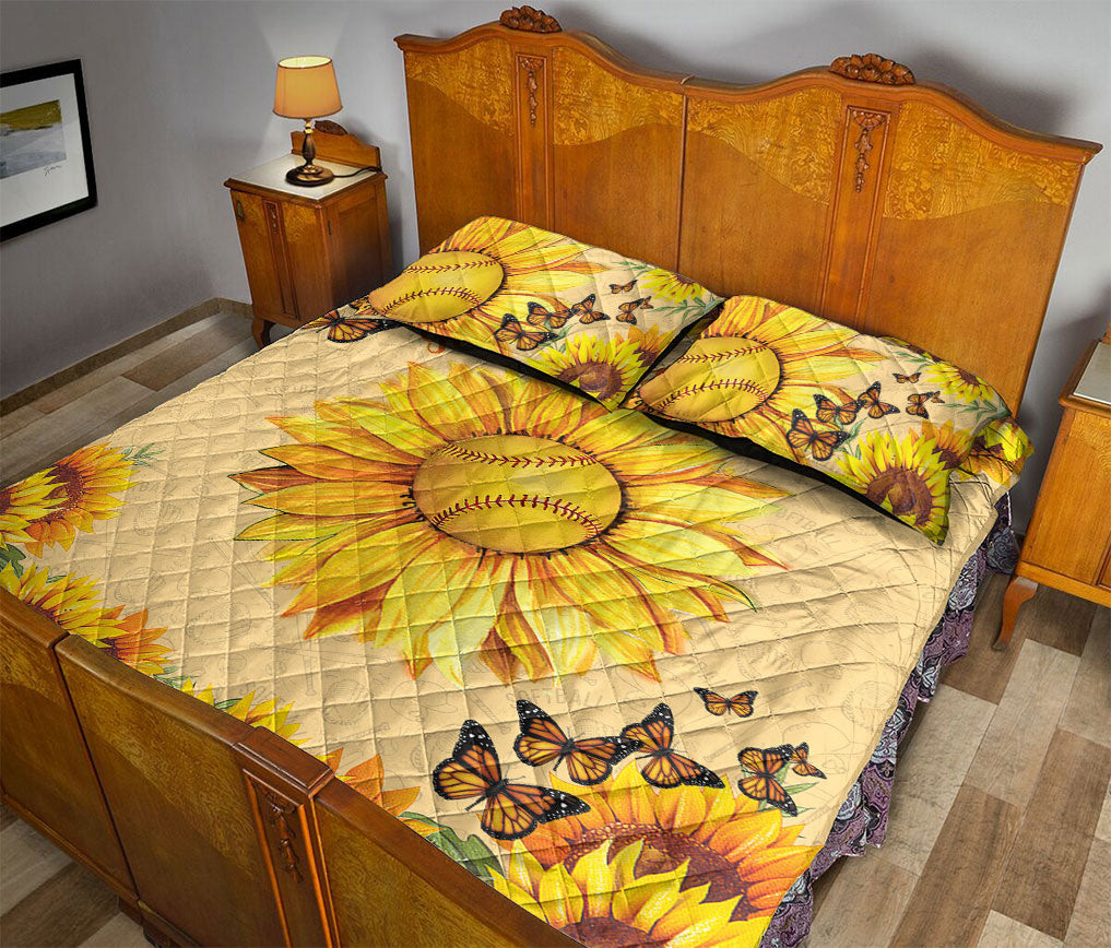 Ohaprints-Quilt-Bed-Set-Pillowcase-Sunflower-Butterfly-Softball-You-Are-My-Sunshine-Unique-Idea-Blanket-Bedspread-Bedding-1945-Queen (80'' x 90'')