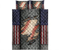Ohaprints-Quilt-Bed-Set-Pillowcase-Metal-Crack-Pattern-Baseball-Softball-America-Us-Flag-Gift-Idea-Blanket-Bedspread-Bedding-186-King (90'' x 100'')