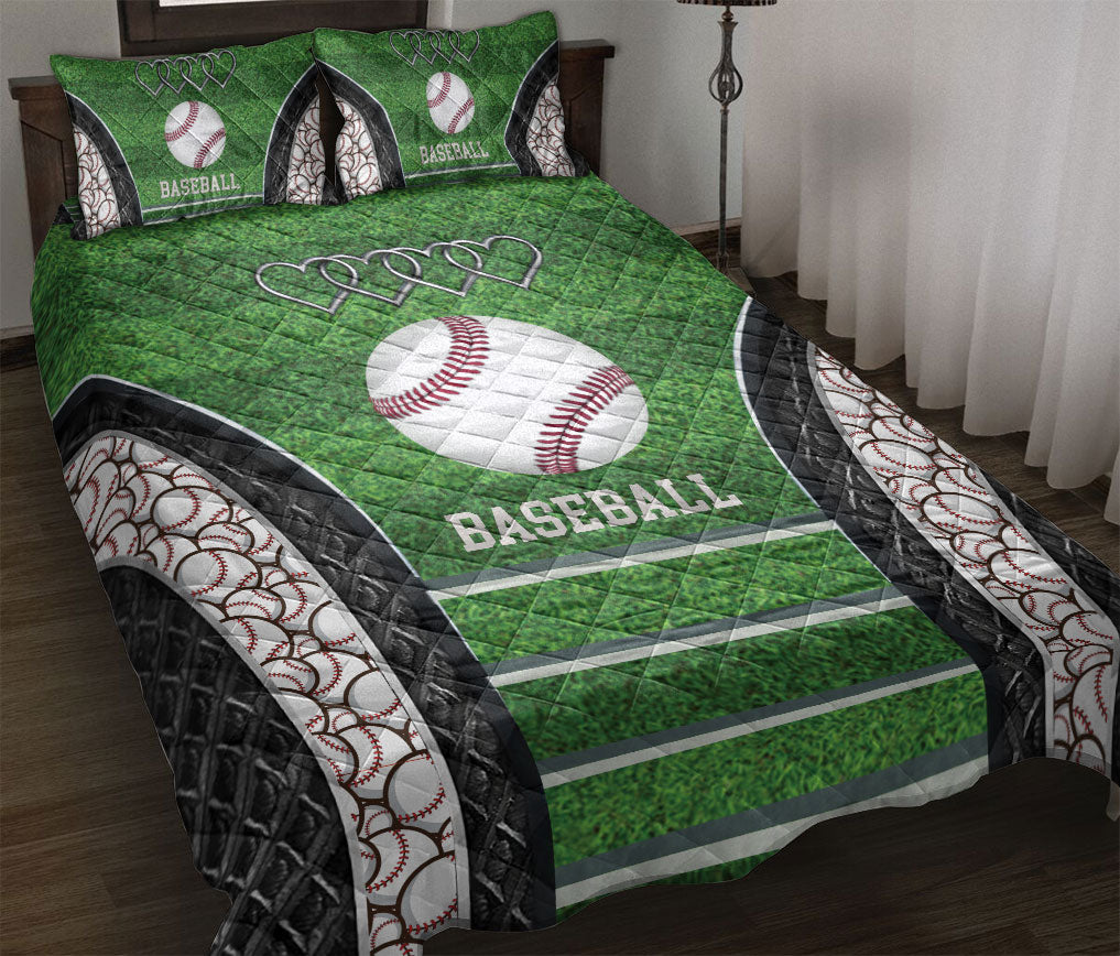 Ohaprints-Quilt-Bed-Set-Pillowcase-Baseball-Ball-Baseball-Field-Green-Gift-Idea-For-Player-Fan-Blanket-Bedspread-Bedding-714-Throw (55'' x 60'')