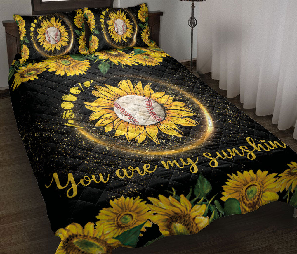 Ohaprints-Quilt-Bed-Set-Pillowcase-You-Are-My-Sunshine-Basseball-Ball-Sunflower-Player-Fan-Gift-Idea-Blanket-Bedspread-Bedding-1357-Throw (55'' x 60'')