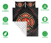 Ohaprints-Quilt-Bed-Set-Pillowcase-Firefighter-Badge-Black-Red-Firemen-Unique-Gift-Idea-Blanket-Bedspread-Bedding-2946-Double (70&#39;&#39; x 80&#39;&#39;)