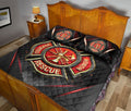 Ohaprints-Quilt-Bed-Set-Pillowcase-Firefighter-Badge-Black-Red-Firemen-Unique-Gift-Idea-Blanket-Bedspread-Bedding-2946-Queen (80'' x 90'')