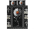 Ohaprints-Quilt-Bed-Set-Pillowcase-Black-White-Daisy-God-Jesus-You-Are-My-Sunshine-Cross-Christian-Unique-Gift-Blanket-Bedspread-Bedding-1946-King (90'' x 100'')