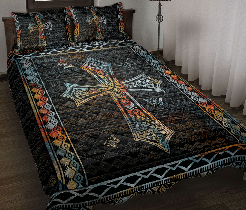 Ohaprints-Quilt-Bed-Set-Pillowcase-Camoflage-Jesus-Cross-Butterfly-Boho-Chistian-Unique-Gift-Blanket-Bedspread-Bedding-2537-Throw (55'' x 60'')