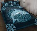 Ohaprints-Quilt-Bed-Set-Pillowcase-Celtic-Viking-Dolphin-Sea-Animal-Blue-Unique-Gift-Idea-Blanket-Bedspread-Bedding-1877-Throw (55'' x 60'')