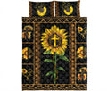 Ohaprints-Quilt-Bed-Set-Pillowcase-You-Are-My-Sunshine-Sunflower-Jesus-Cross-Patchwork-Faith-Christian-Unique-Blanket-Bedspread-Bedding-3034-King (90'' x 100'')