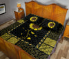Ohaprints-Quilt-Bed-Set-Pillowcase-Sea-Turtle-Sunflower-You-Are-My-Sunshine-Black-Yellow-Patchwork-Blanket-Bedspread-Bedding-1270-Queen (80&#39;&#39; x 90&#39;&#39;)