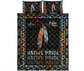 Ohaprints-Quilt-Bed-Set-Pillowcase-America-Native-Pride-Indigenous-Feather-Boho-Black-Vintage-Unique-Gift-Blanket-Bedspread-Bedding-700-King (90'' x 100'')