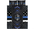 Ohaprints-Quilt-Bed-Set-Pillowcase-Police-Badge-America-Us-Thin-Blue-Line-Black-Unique-Gift-Blanket-Bedspread-Bedding-2530-King (90'' x 100'')