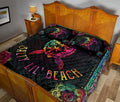 Ohaprints-Quilt-Bed-Set-Pillowcase-Tie-Dye-Sea-Turtle-Black-Salty-Li-Beach-Hippie-Unique-Gift-Blanket-Bedspread-Bedding-773-Queen (80'' x 90'')