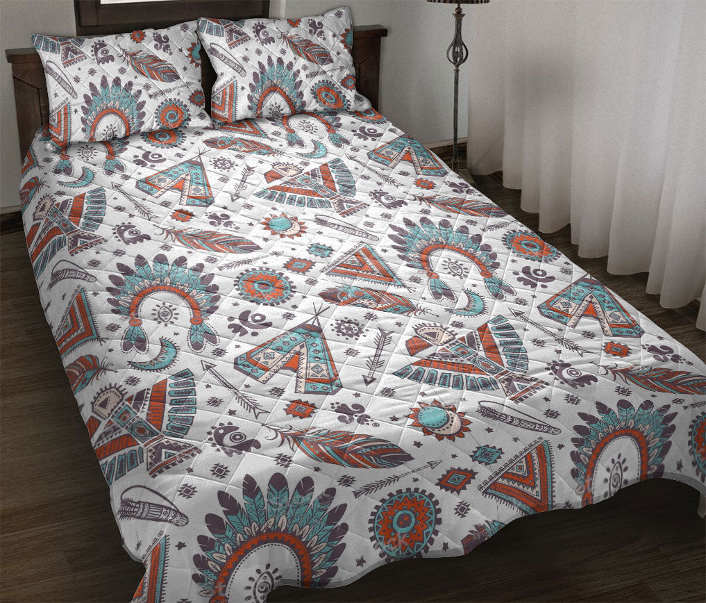 Ohaprints-Quilt-Bed-Set-Pillowcase-America-Native-Indigenous-Feather-Warbonet-Boho-Vintage-Uniqur-Gift-Blanket-Bedspread-Bedding-1948-Throw (55'' x 60'')