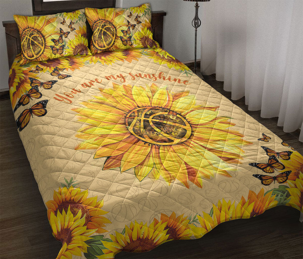 Ohaprints-Quilt-Bed-Set-Pillowcase-Volleyball-Butterfly-Sunflower-Yellow-You-Are-My-Sunshine-Blanket-Bedspread-Bedding-2539-Throw (55'' x 60'')