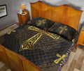 Ohaprints-Quilt-Bed-Set-Pillowcase-Mandala-Yellow-Black-Jesus-Cross-Christian-Religious-Unique-Blanket-Bedspread-Bedding-2407-Queen (80'' x 90'')