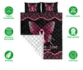 Ohaprints-Quilt-Bed-Set-Pillowcase-Faith-Hope-Love-Pink-Butterfly-Ribbon-Breast-Cancer-Awareness-Black-Unique-Blanket-Bedspread-Bedding-2540-Double (70'' x 80'')